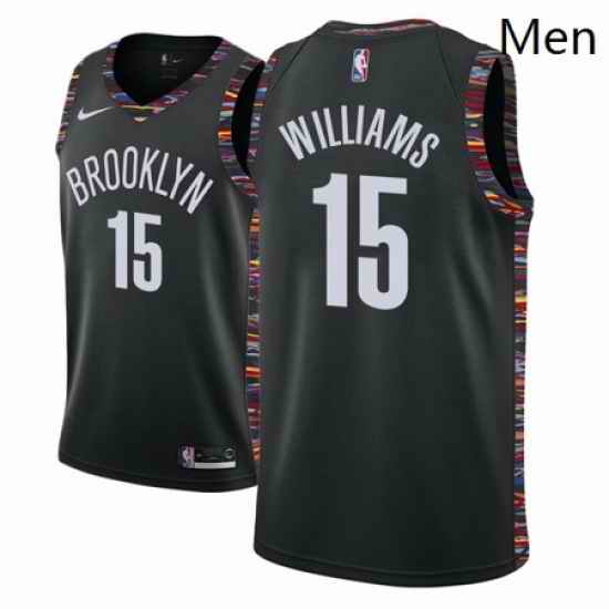Men NBA 2018 19 Brooklyn Nets 15 Alan Williams City Edition Black Jersey